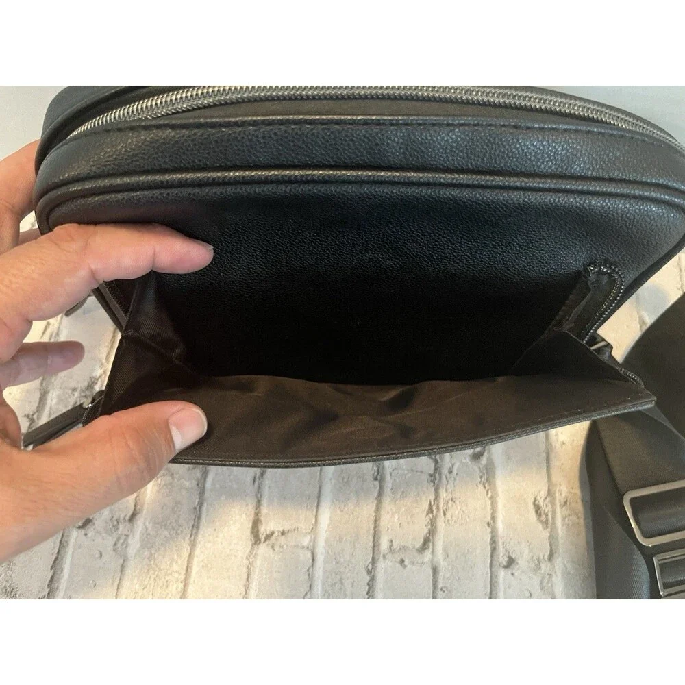 ayla & co Black Leather Belt Bag